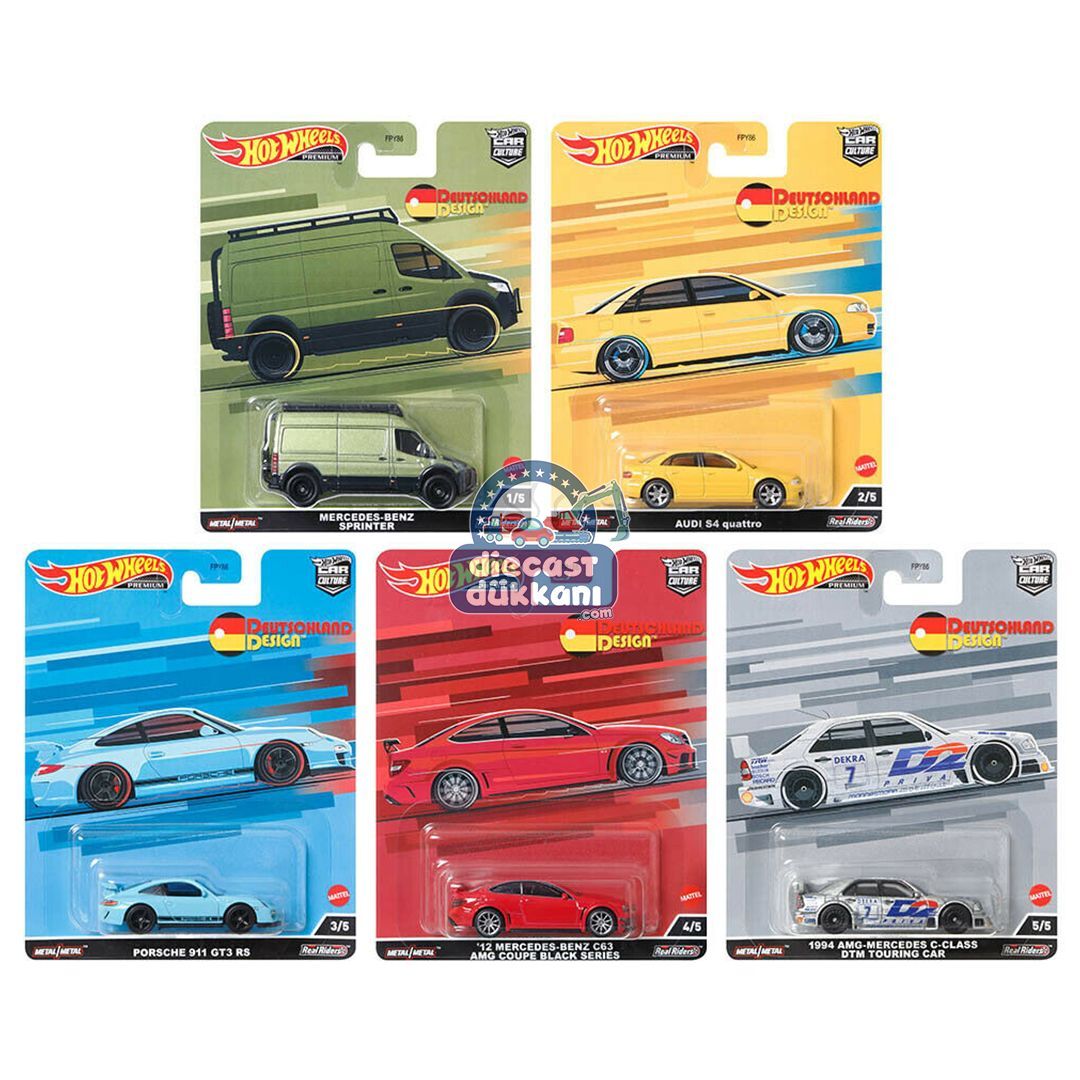 Hot Wheels Premium FPY-86 Car Culture Deutschland 5'li Set