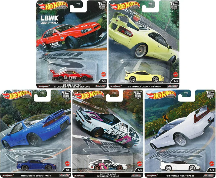 Hot Wheels Premium FPY-86 Car Culture Mountain Drifters 5'li Set