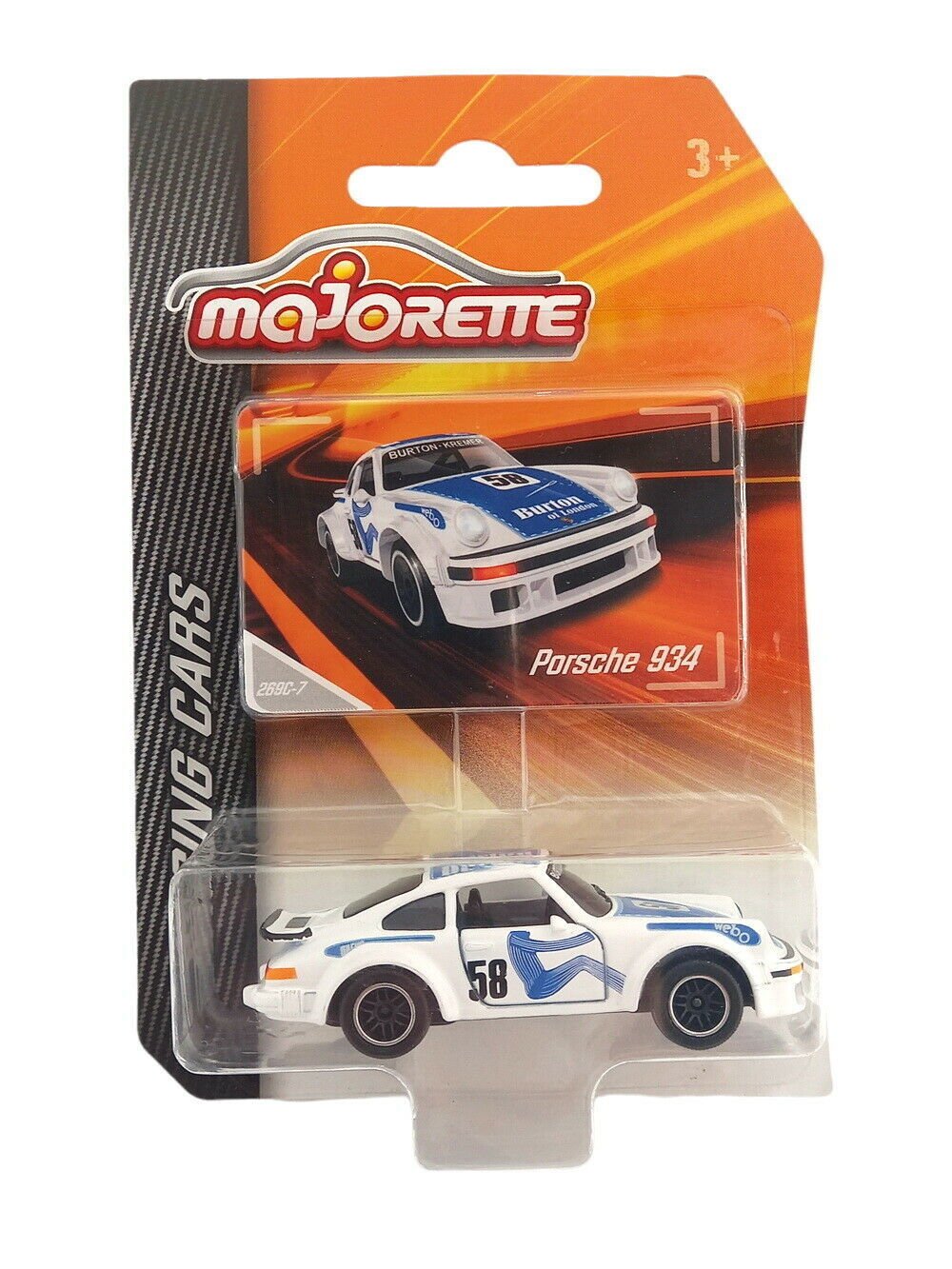 Majorette Porsche 934 BURTON-KREMER No.58 White Racing