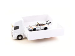 Tarmac Works RWB 993 LBWK with Plastic Truck Packaging - Singapore Special Edition