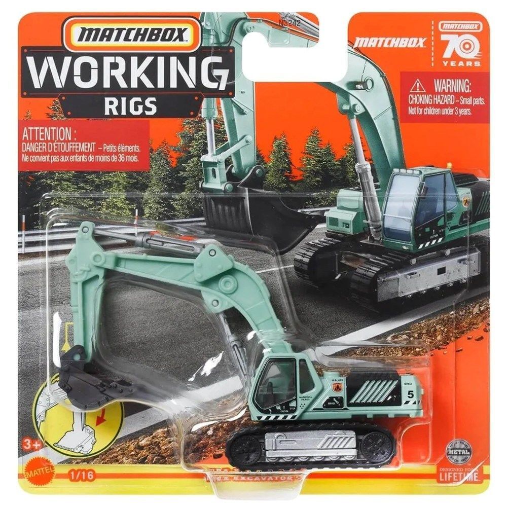 Matchbox Working Rigs 2023 MBX Excavator