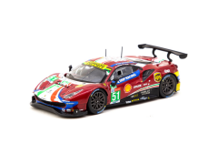 Tarmac Works X IXO Models 1/64 Ferrari 488 GTE 24h of Le Mans 2019 #51 Winner of LMGTE Pro - HOBBY64