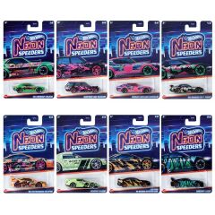 Hot Wheels Arabaları HLH72 Neon Speeders 8'li Set(YD)