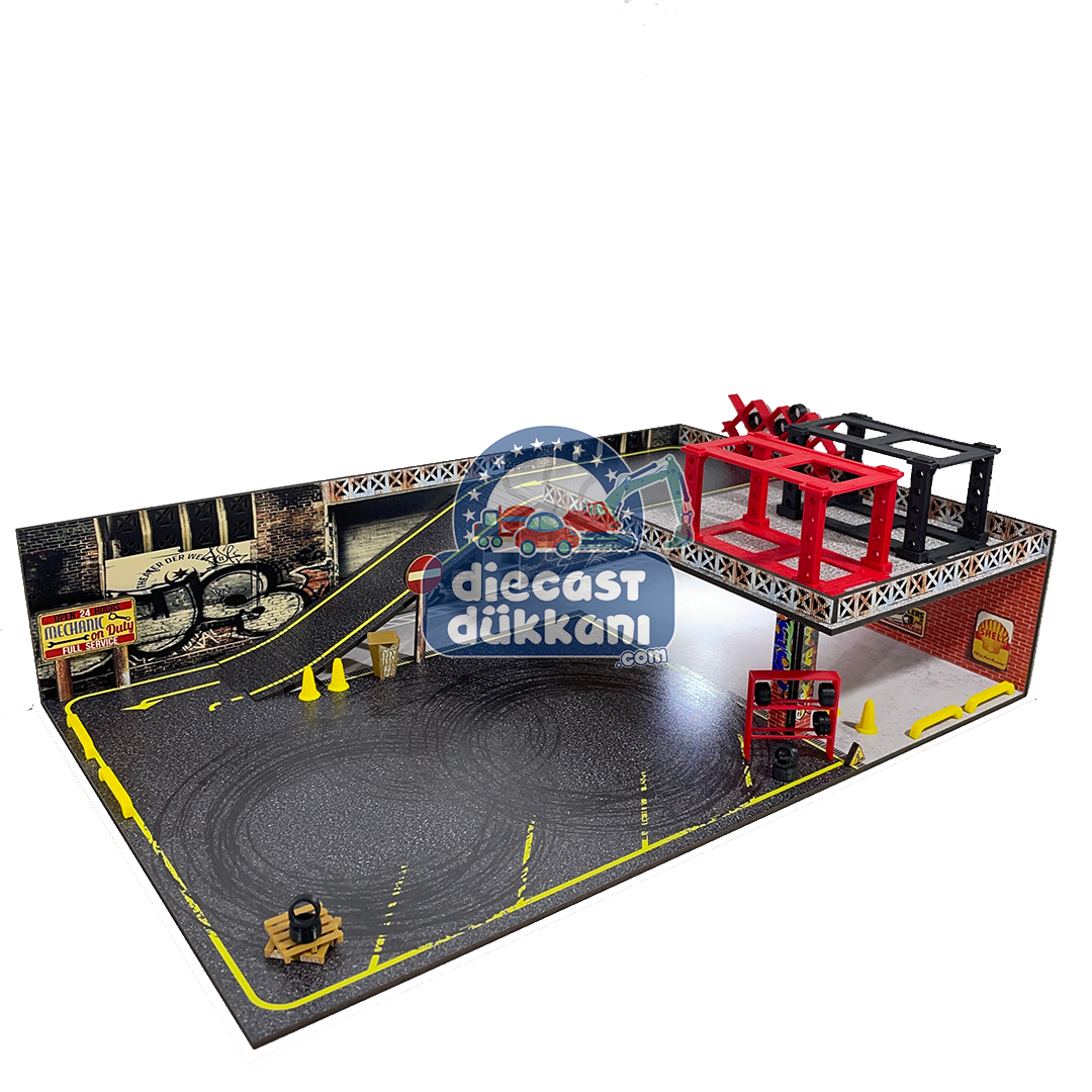 1/64 Ölçek - ÇİFT KATLI DİORAMA GARAJ