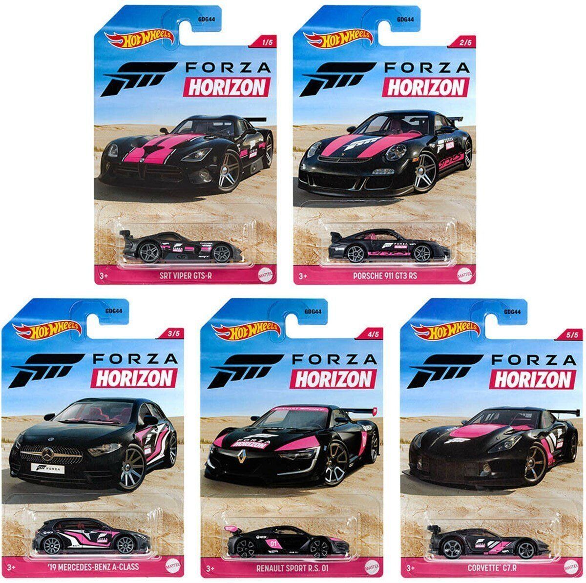 Hot Wheels 1:64 Ölçekli Forza Arabalar 5'Li Set
