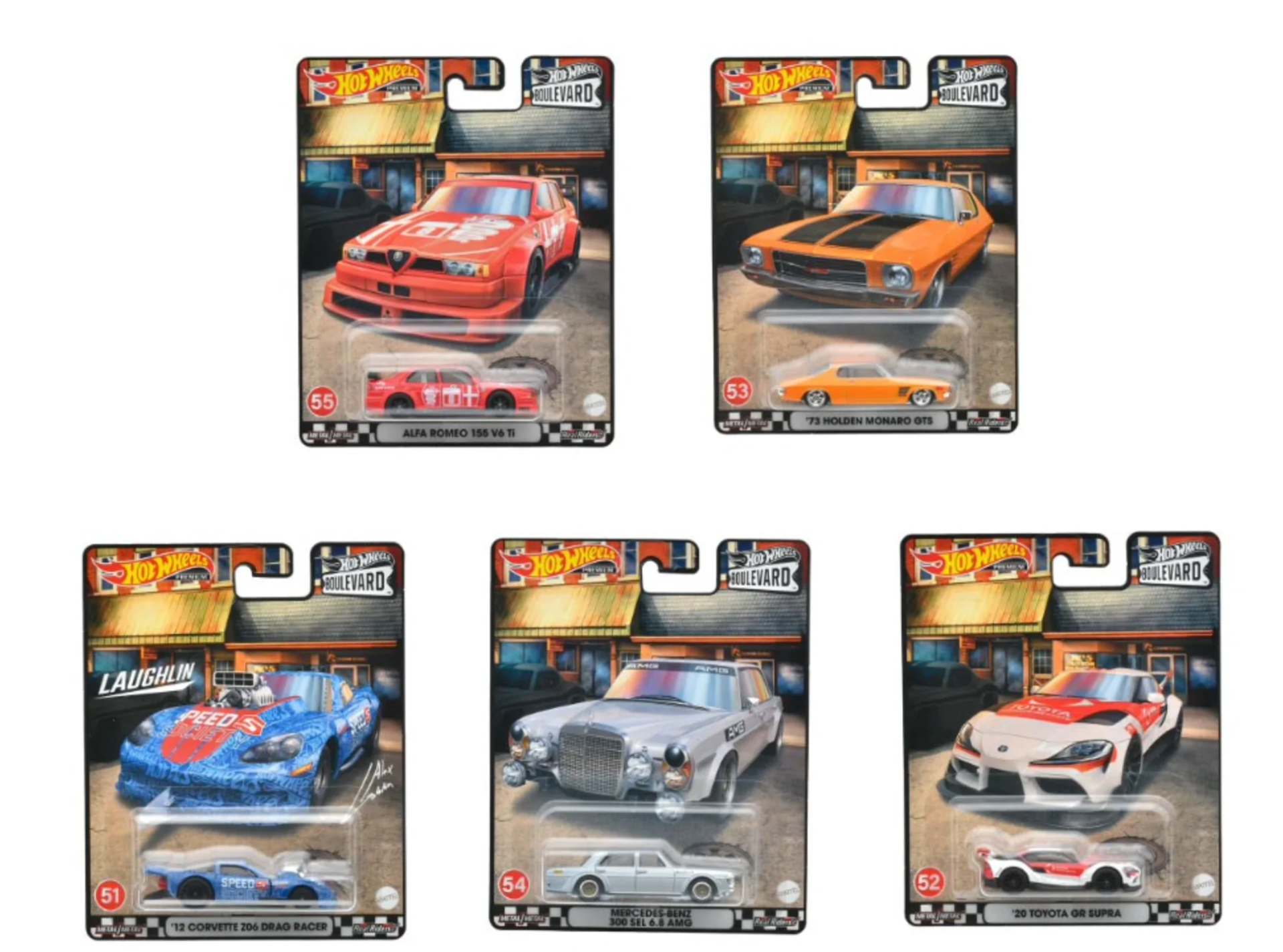 Hot Wheels Premium GJT68 Boulevard Serisi  5'li Set