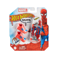 HMY18 Hot Wheels Skate Temalı Parmak Kaykay ve Ayakkabı Paketleri Spiderman