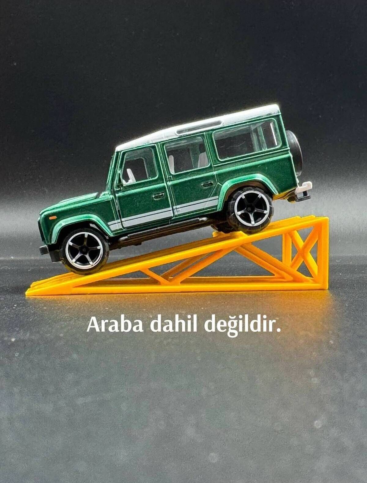 1:64 Ölçek Araba Rampası - Sarı
