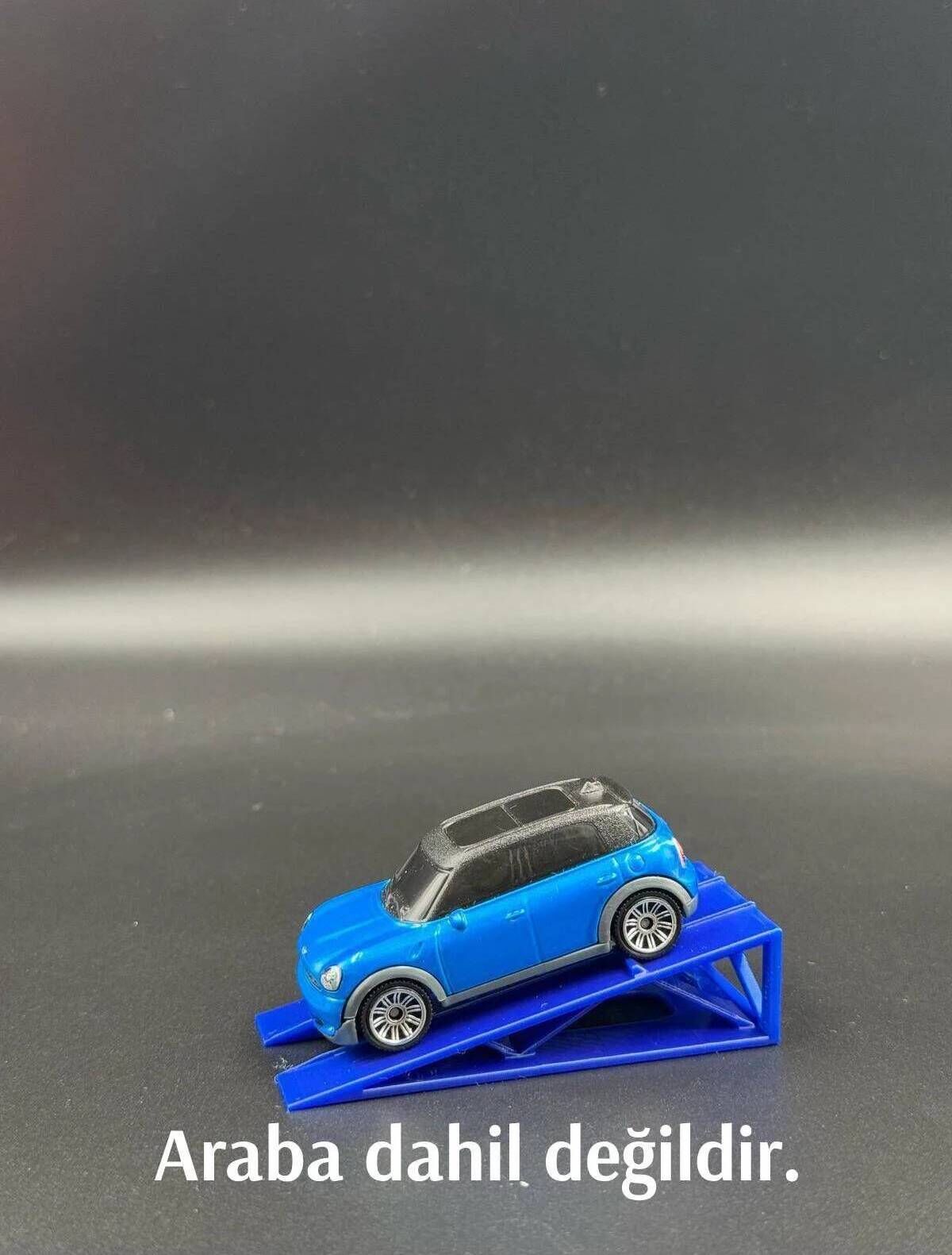 1:64 Ölçek Araba Rampası - Safir Mavisi