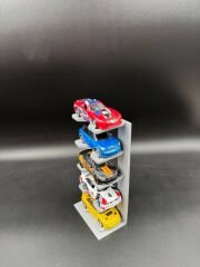 1:64 Ölçek Araç Sergileme Standı - 5 Araçlık - Gri