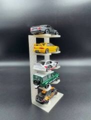 1:64 Ölçek Araç Sergileme Standı - 5 Araçlık - Natural