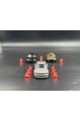 1:64 Ölçek Diaroma Trafik Aksesuarı Dubalar - Turuncu & Beyaz (50 Adet)