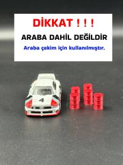 1:64 Ölçek Diaroma Garaj Aksesuarları Varil Kırmızı (10 ADET)