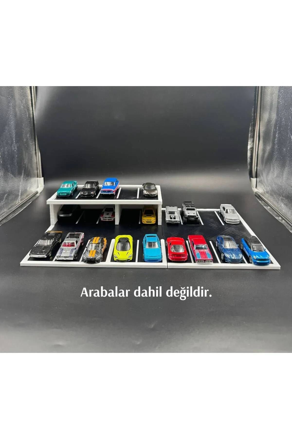 1:64 Ölçekli Arabalar İçin Katlı Otopark Garaj