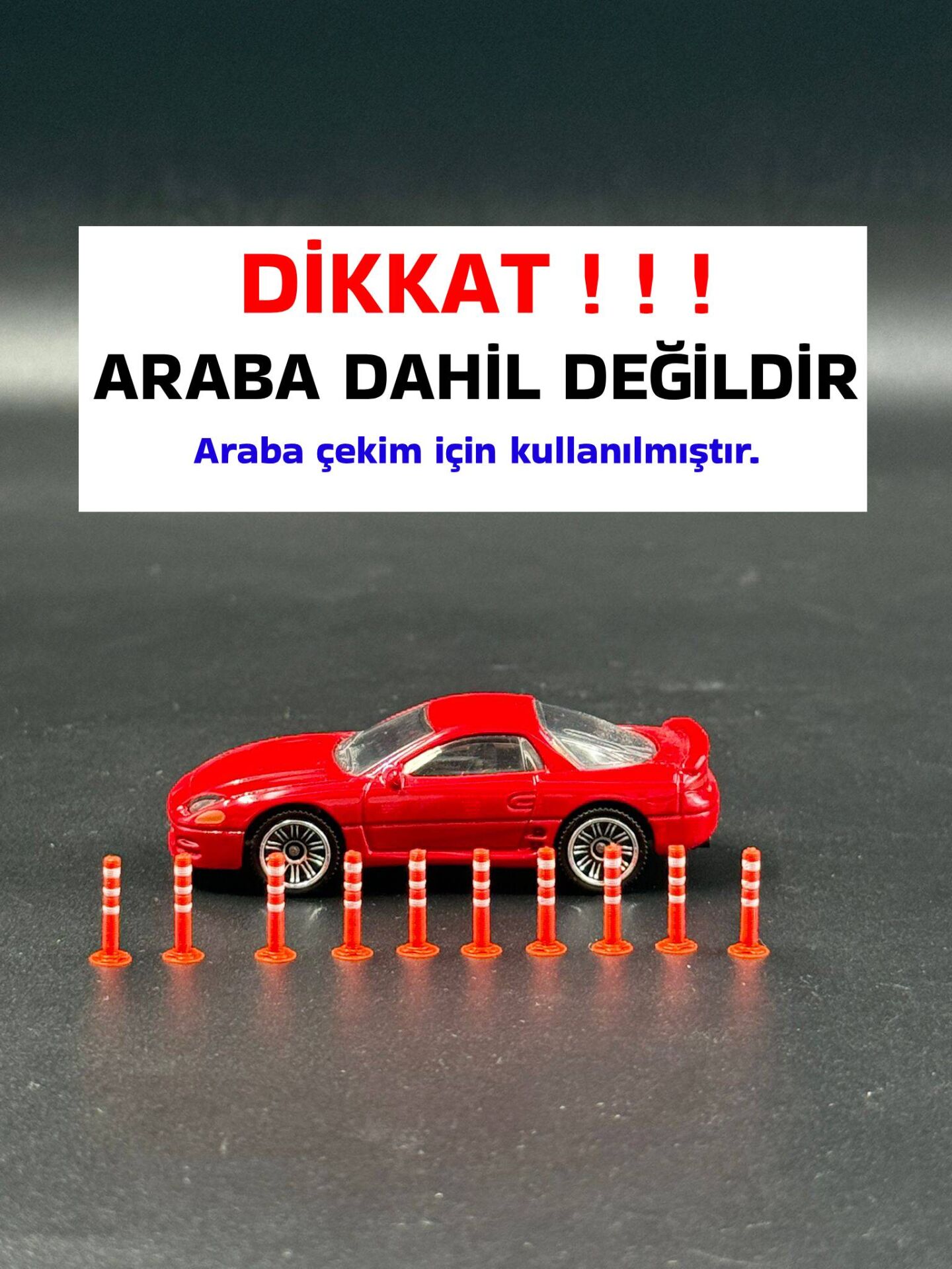 1:64 Ölçek Diaroma Trafik Garaj Aksesuarları Dubalar Turuncu & Beyaz (10 ADET)