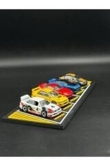 1:64 Ölçek Diecast Araba Park Yeri Diorama - 5 Araçlık