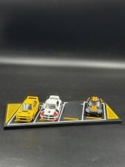 1:64 Ölçek Diecast Araba Park Yeri Diorama - 4 Araçlık