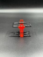 1:64 Ölçek Diorama Araç Lifti - 2 Araç - Turuncu Siyah