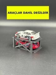 1:64 Ölçek Diorama Araç Lifti - Siyah - 2 Araç