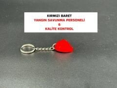 Kırmızı Baret Anahtarlık - Yangın Savunma Personeli, Kalite Kontrol