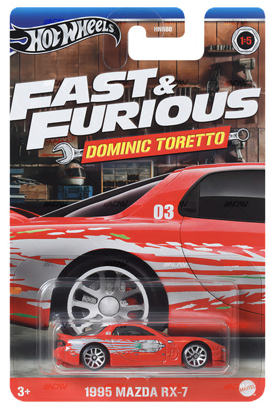 Hot Wheels Fast & Furious HNR88 Dominic Toretto Serisi 1995 Mazda Rx-7