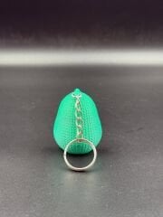 Amigurumi Örgü Görüntüsünde Oyuncak Avokado Anahtarlık