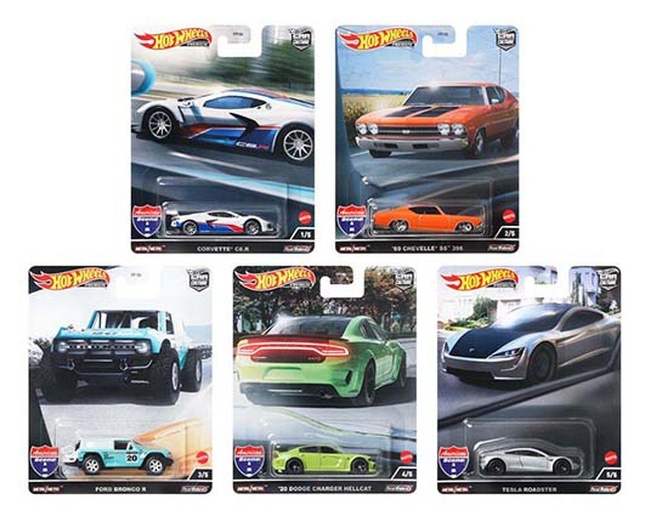 Hot Wheels Premium FPY86 Car Culture American Scene 5'li Set